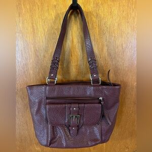Rosetti Rich Brown Shoulder Bag with Buckle Accent